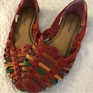 Vintage rainbow flat loafers
